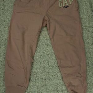 GAP Pink Track Pants & Joggers with Tapered Legs and Elasticized Waistband